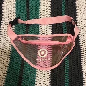 Target beauty pink clear Fanny pack